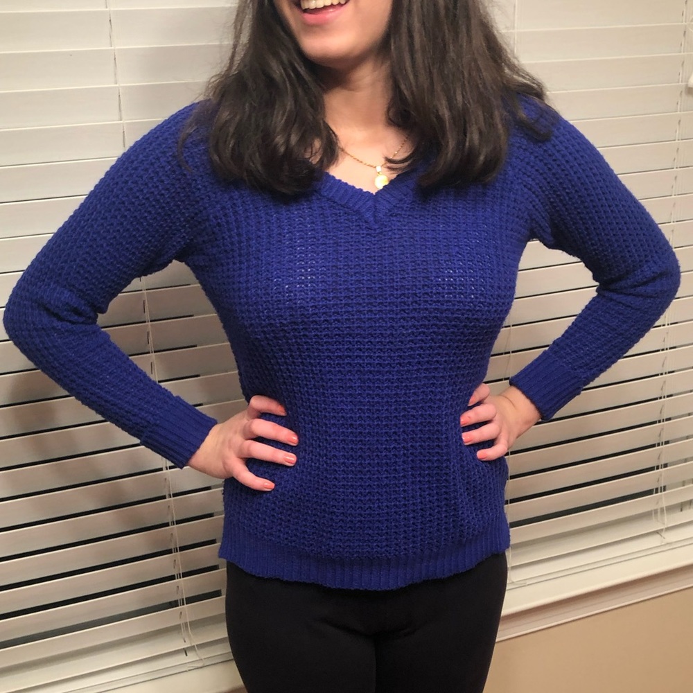 Cobalt Electric Purple Knit Sweater